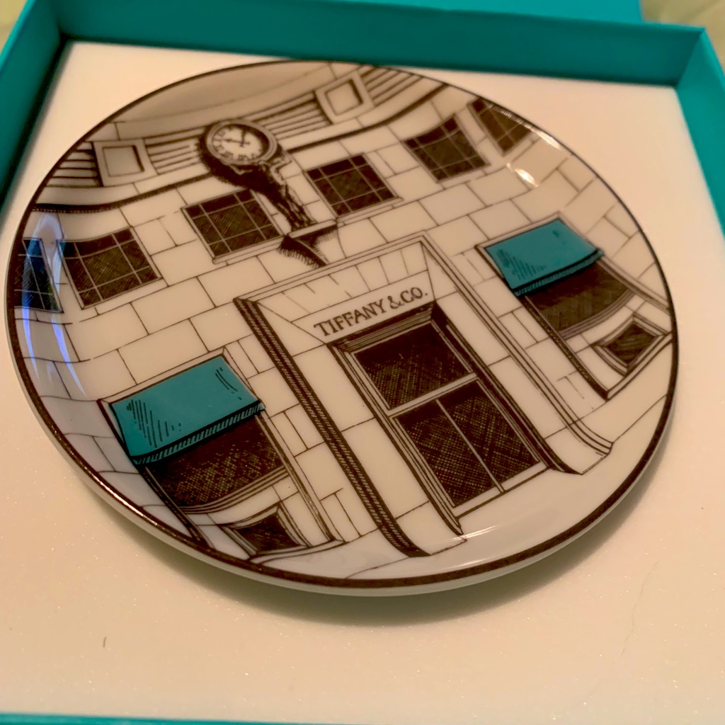 Authentic Tiffany Rare Round Rare Jewelry Plate